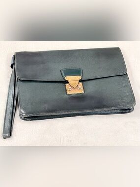 Louis Vuitton Pochette Kourad Clado M30194 Taiga Leather Clutch Vintage LV